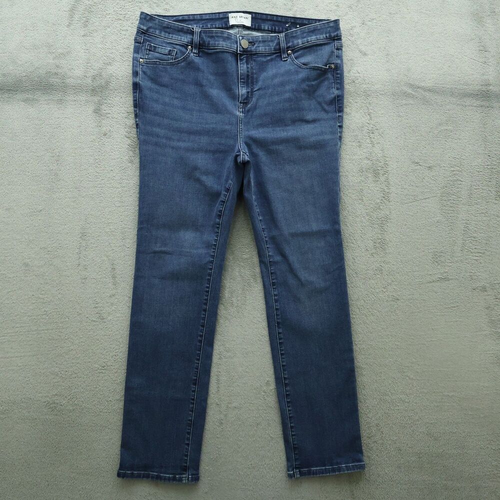 Lane Bryant Jeans Women's Size 16 Blue Mid-Rise Flex Straight Denim 30" Inseam